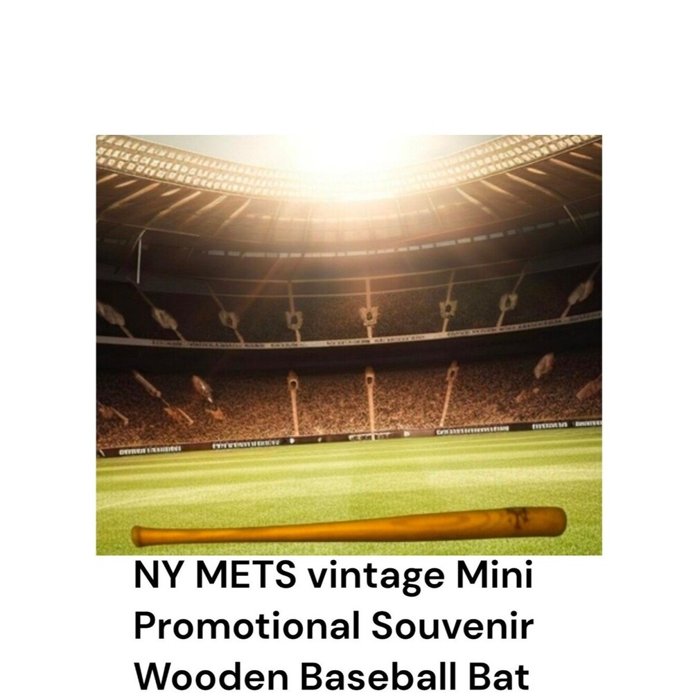 NY METS vintage Mini Promotional Souvenir Wooden Baseball Bat ( NO HAT )